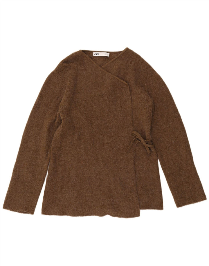 Damski sweter zawijany Zara UK 10 Small Khaki