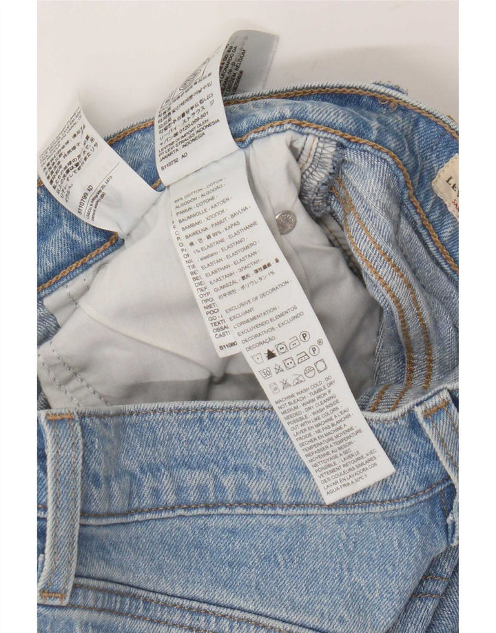 Damskie jeansy Levi's z wysokim stanem, rozkloszowane W26 L32, niebieska bawełna