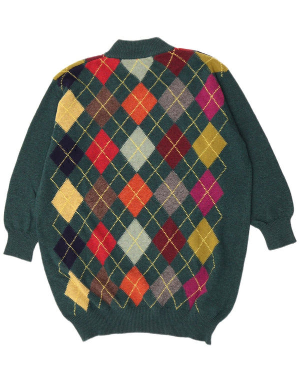 Damski sweter oversize z golfem Benetton IT 48 XL Zielony