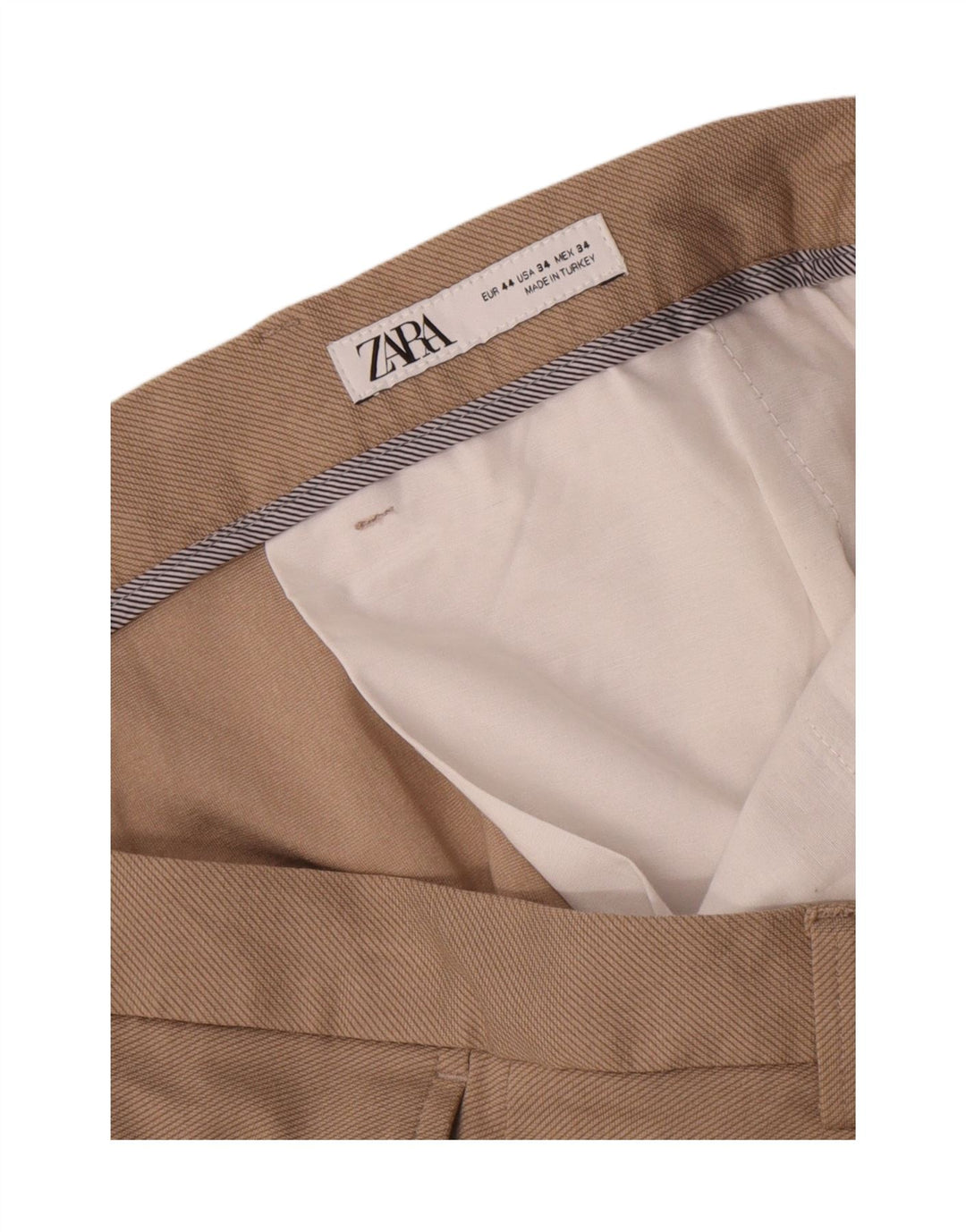 Męskie spodenki chino Zara EU 44 Large W34 beżowa wiskoza