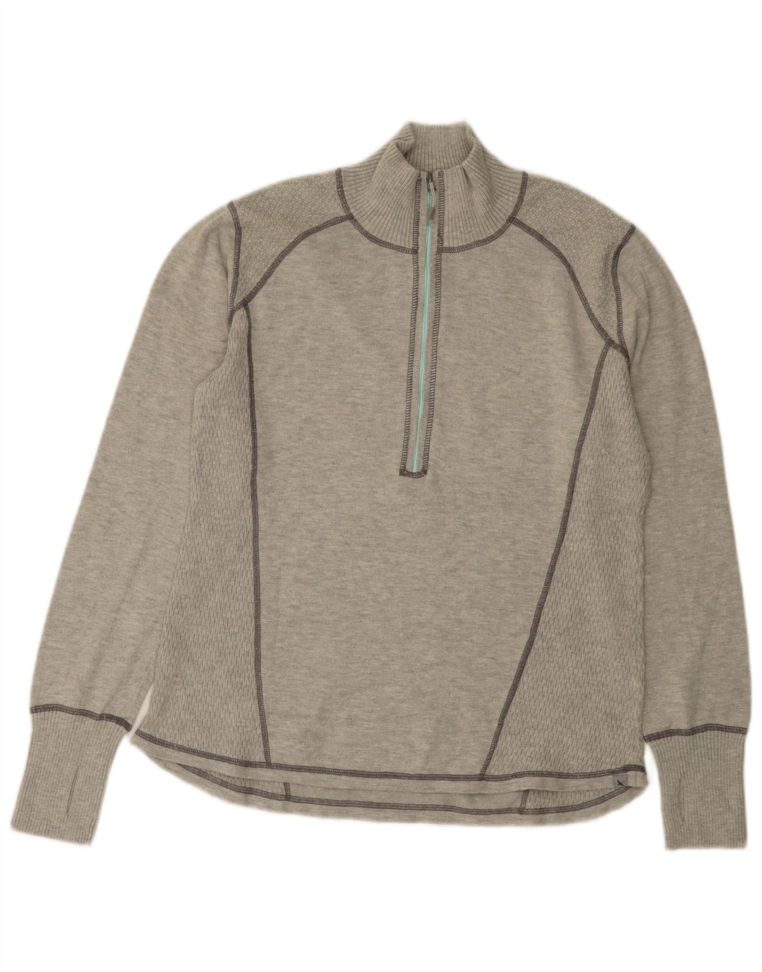 Damski sweter zapinany na zamek EDDIE BAUER UK 18 XL Szary poliester