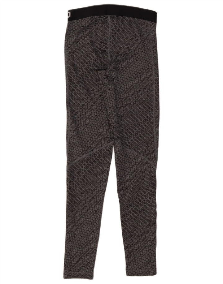 Damskie legginsy Nike Dri Fit Graphic UK 12, średnioszary, geometryczny poliester