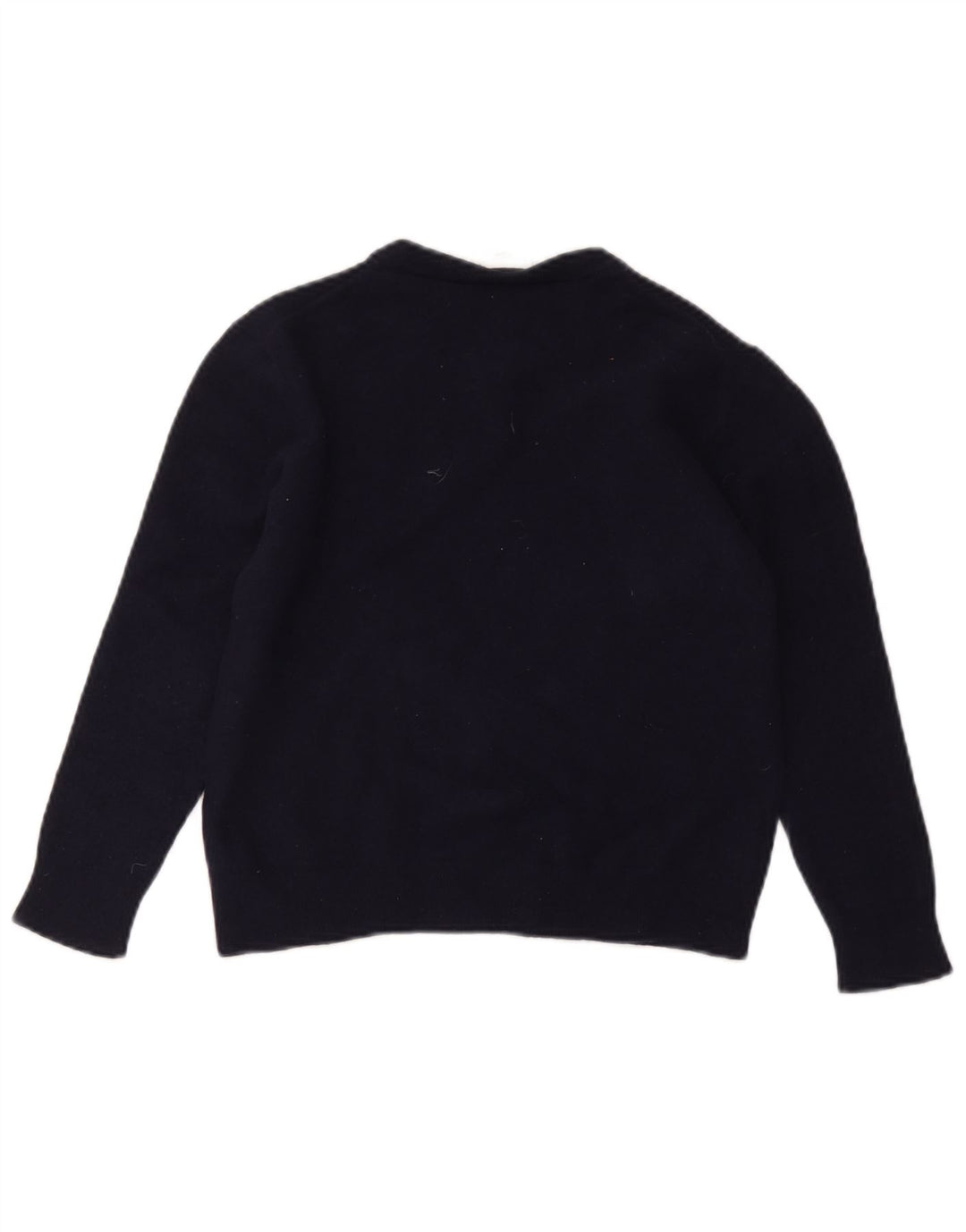 Lacoste Chłopięcy sweter z okrągłym dekoltem 7-8 lat Granatowy, Nowa Wełna