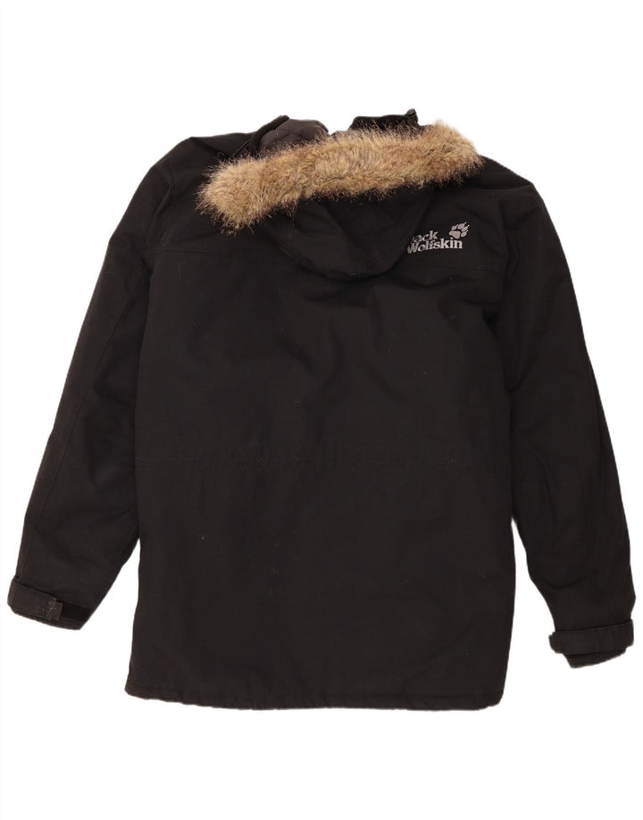 Męska kurtka parka z kapturem Jack Wolfskin UK 44 2XL Czarny poliester