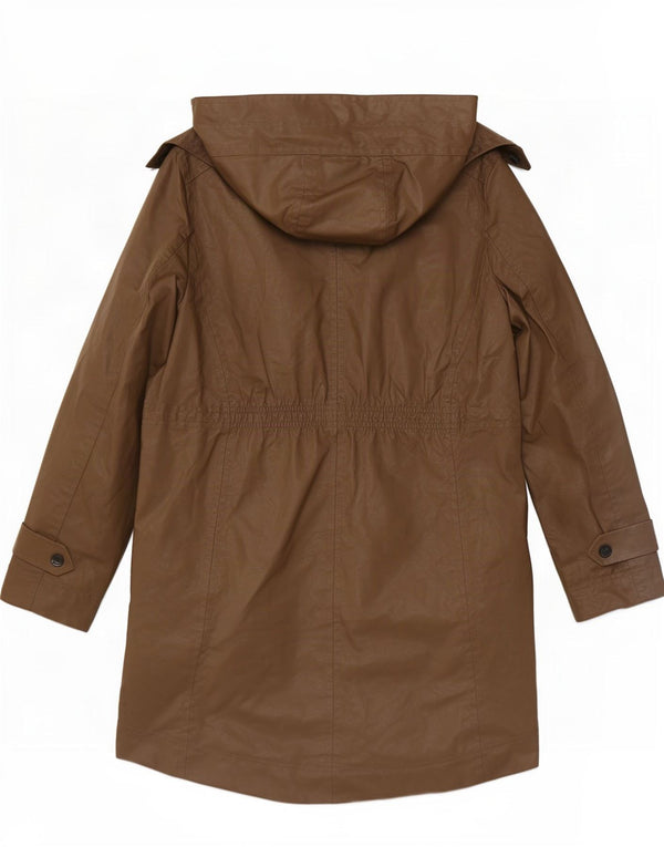 Damska kurtka parka z kapturem Massimo Dutti UK 12, średnia beżowa bawełna