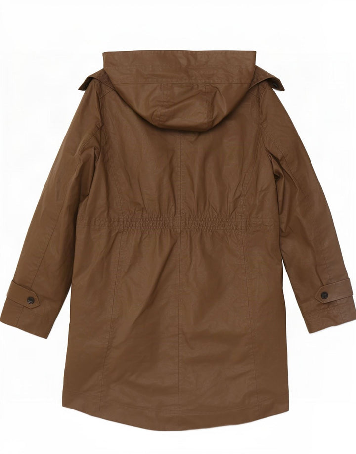 Damska kurtka parka z kapturem Massimo Dutti UK 12, średnia beżowa bawełna