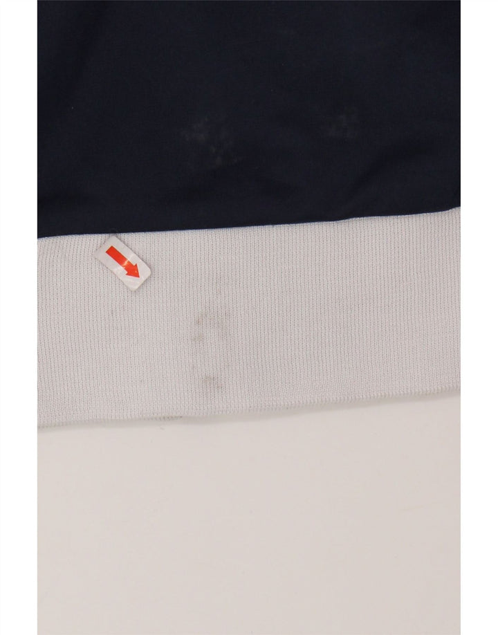 Męska kurtka dresowa ASICS, mała, granatowa, z poliestru w blokach kolorów