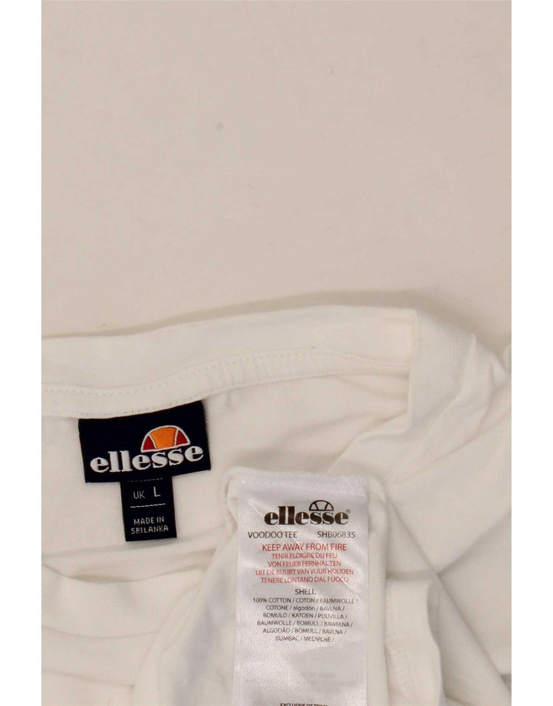 T-shirt męski Ellesse, duży, biały, bawełniany