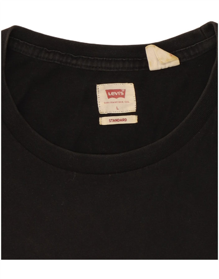 Męski standardowy T-shirt Levi's, duży, czarny