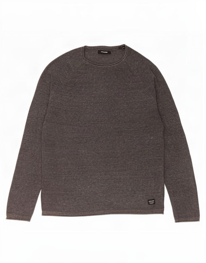Męski top Jack & Jones z długim rękawem, duży, szary, bawełniany