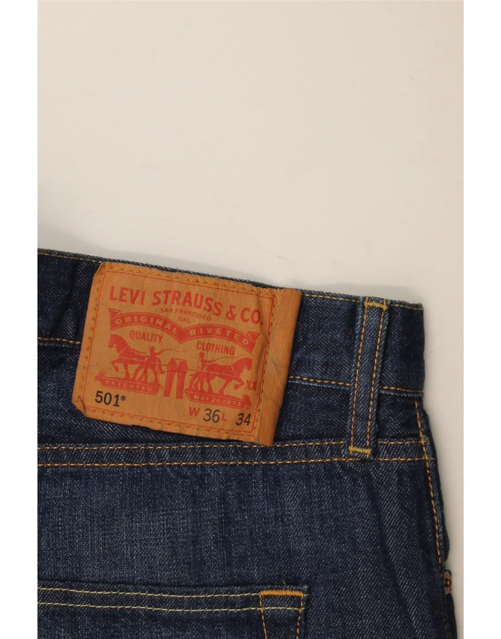 Męskie jeansy Levi's 501 Straight W36 L30 Niebieskie bawełniane