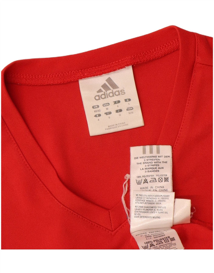 Adidas Męska koszulka Climalite Top UK 40/42 Średni czerwony poliester