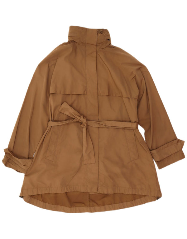 Damski trencz z kapturem, oversize Zara UK 10, mały, brązowy poliester