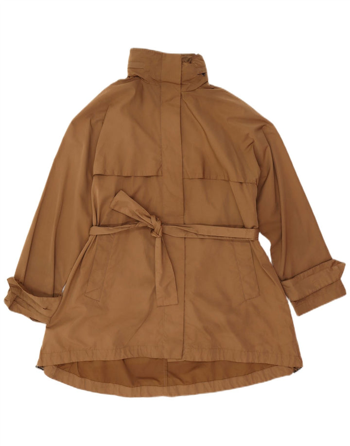 Damski trencz z kapturem, oversize Zara UK 10, mały, brązowy poliester