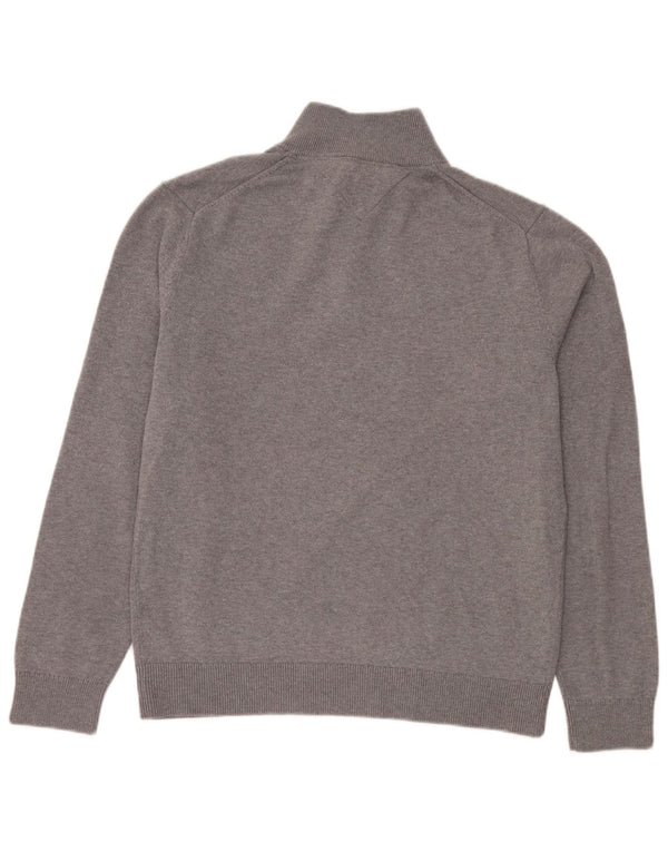 Męski sweter zapinany na zamek Tommy Hilfiger, duży, szary, bawełniany