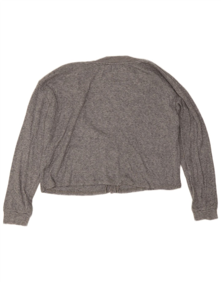 Damski sweter oversize Zara Crop Oversize UK 12 Średni szary wiskoza