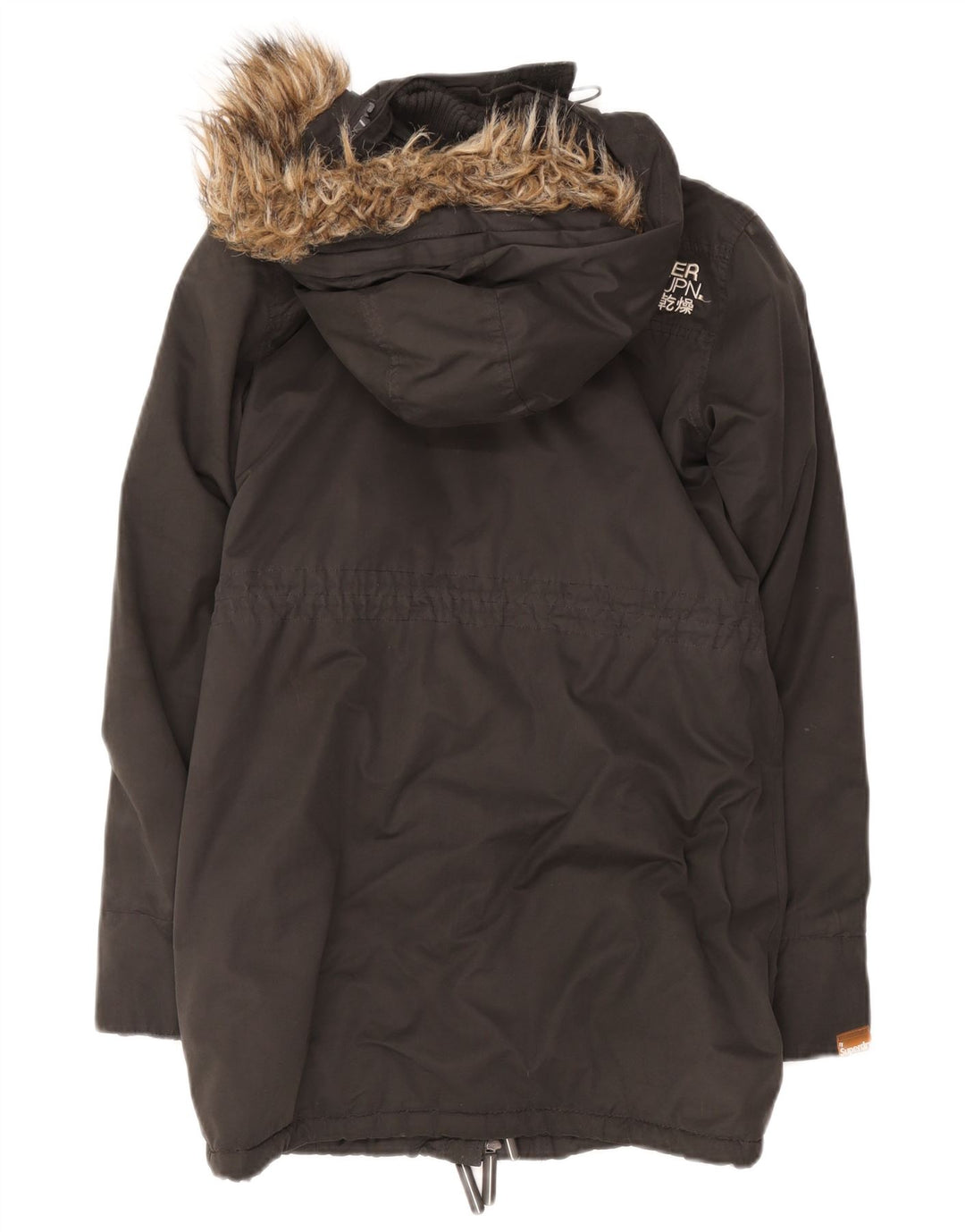 Damska kurtka Superdry Sherpa Parka z kapturem UK 12, średni czarny poliester