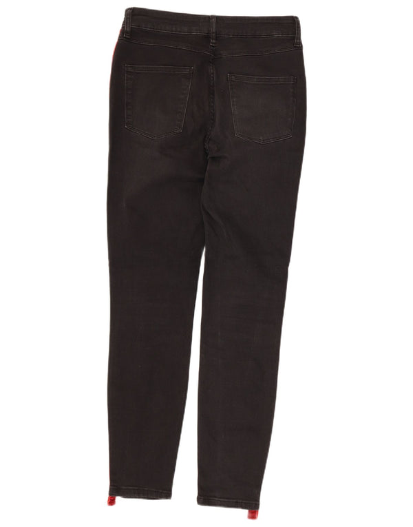 Damskie jeansy skinny Zara EU 38 Small W28 L26 Czarna bawełna z blokami kolorów