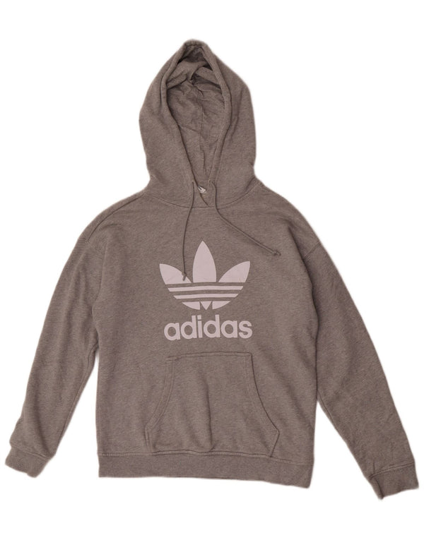 Damska bluza z kapturem Adidas Graphic Oversized UK 8 Small Grey Flecked