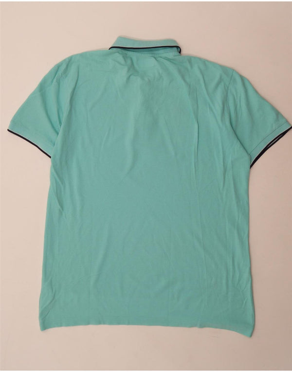 Męska koszulka polo Kappa 3XL, turkusowa bawełna