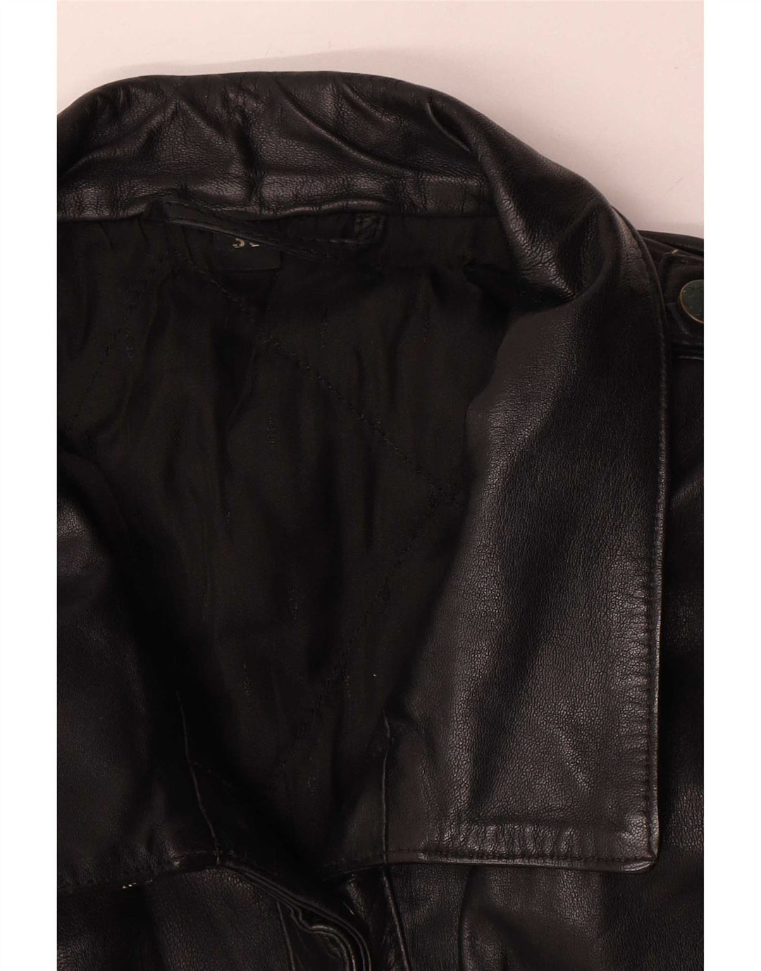 Vintage damska kurtka skórzana oversize EU 36, mała czarna skóra