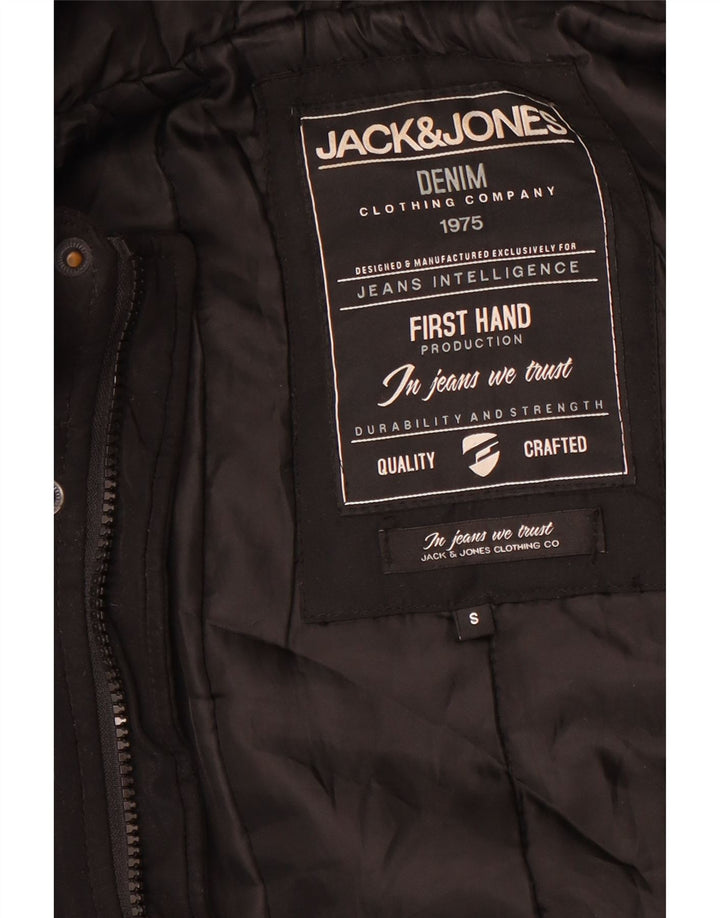 Męska kurtka bomber z kapturem Jack & Jones UK 36, mała czarna