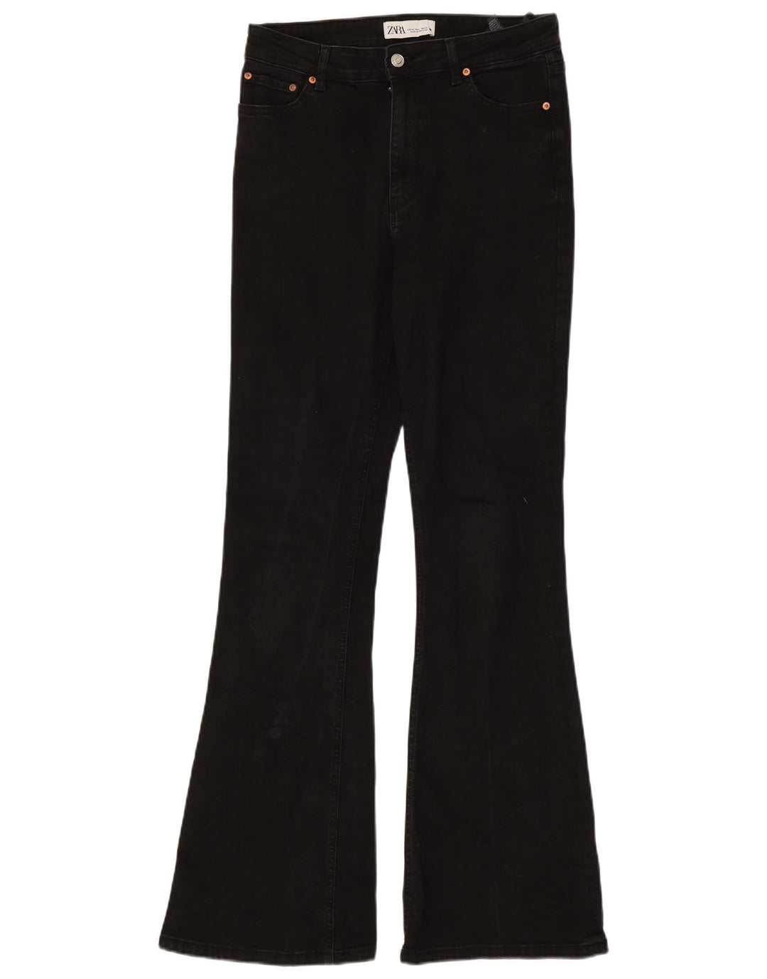 Damskie jeansy rozkloszowane Zara EU 40 Medium W30 L33 Czarna bawełna