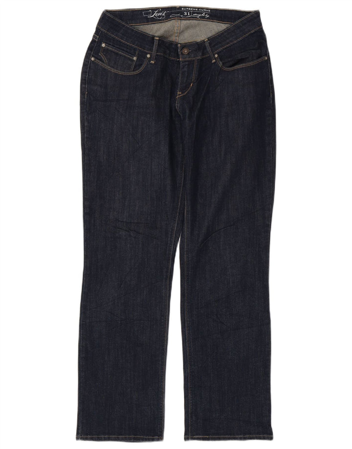 Damskie proste dżinsy LEVI'S W31 L30 Granatowa bawełna