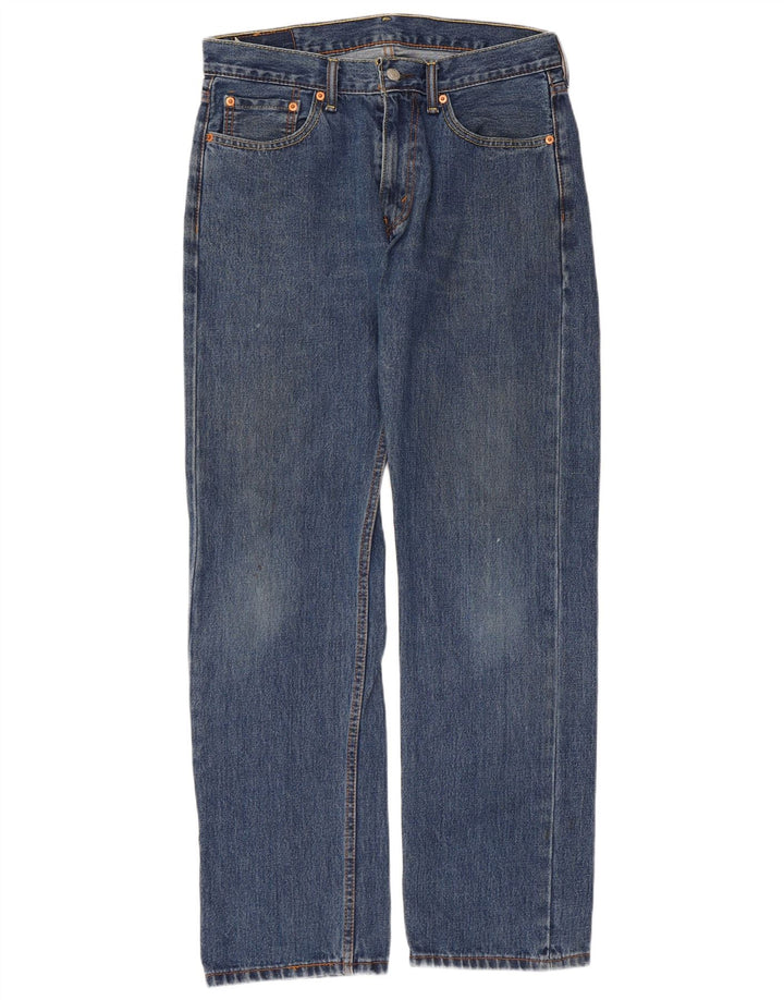 Męskie jeansy Levi's 505 Straight W32 L32 Niebieskie bawełniane