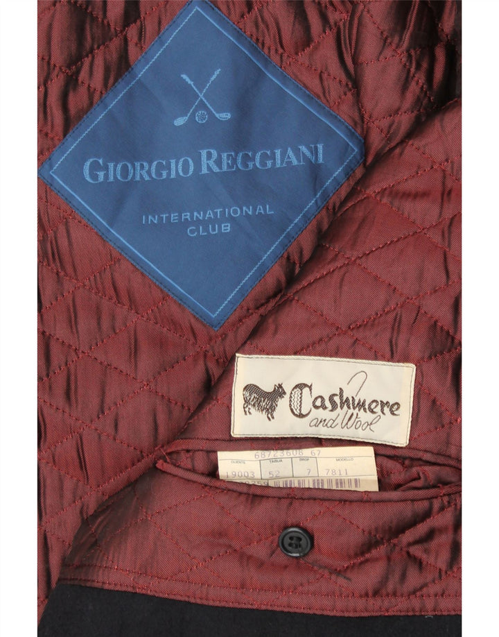 Płaszcz męski VINTAGE IT 52 XL, granatowy, kaszmirowy