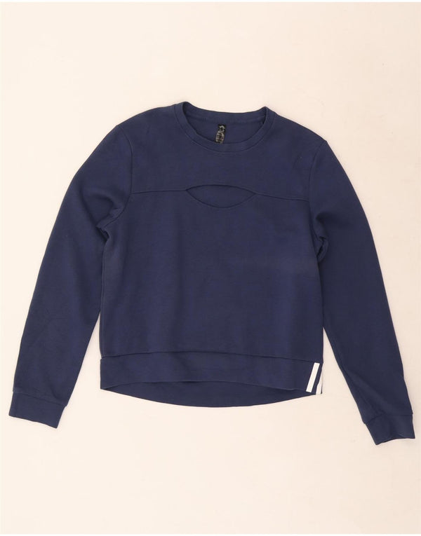 Damska bluza Adidas Jumper UK 12/14 Średni granatowy bawełniany