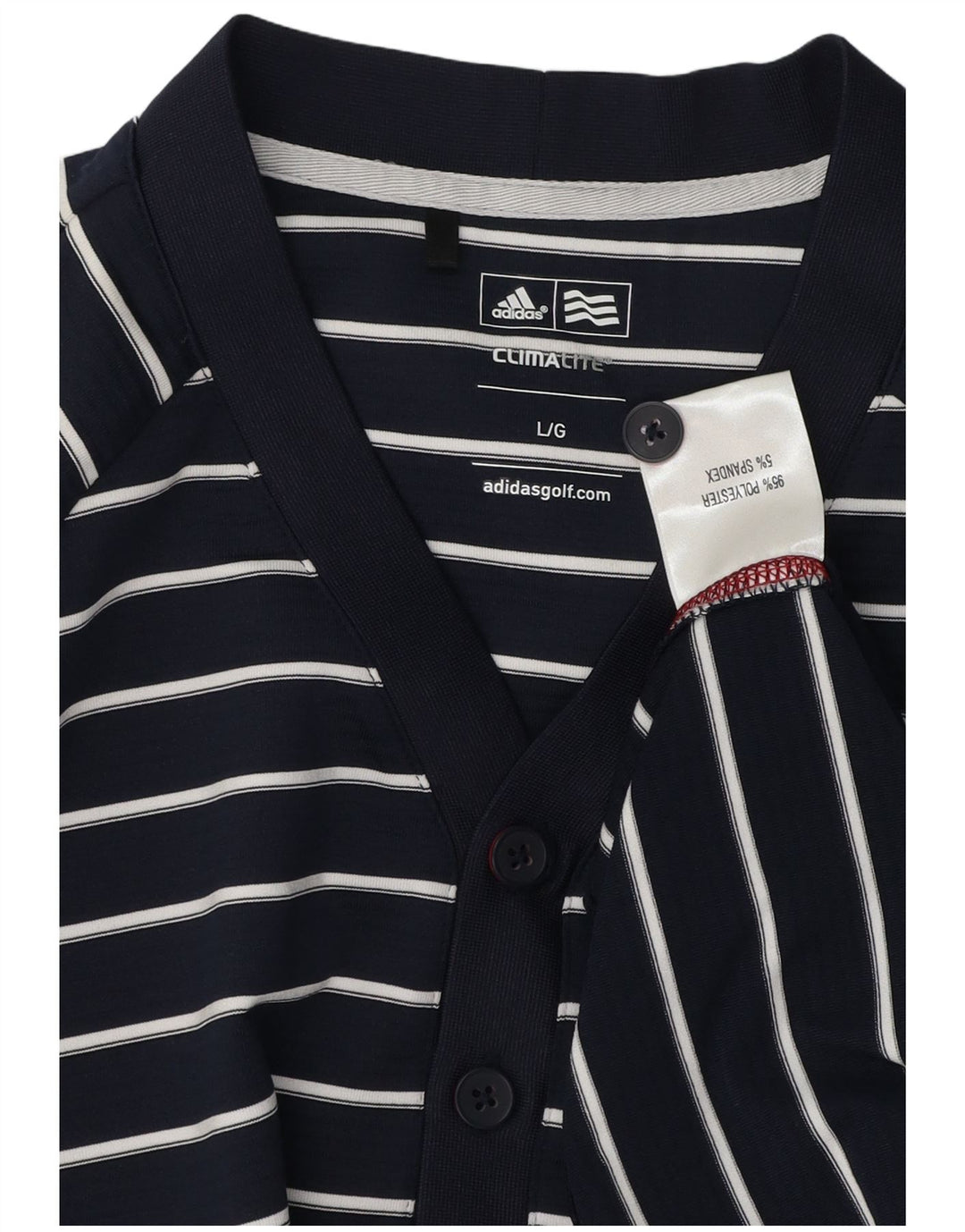 Adidas Męska bluza Climalite Jumper, duża, granatowa, poliestrowa w paski