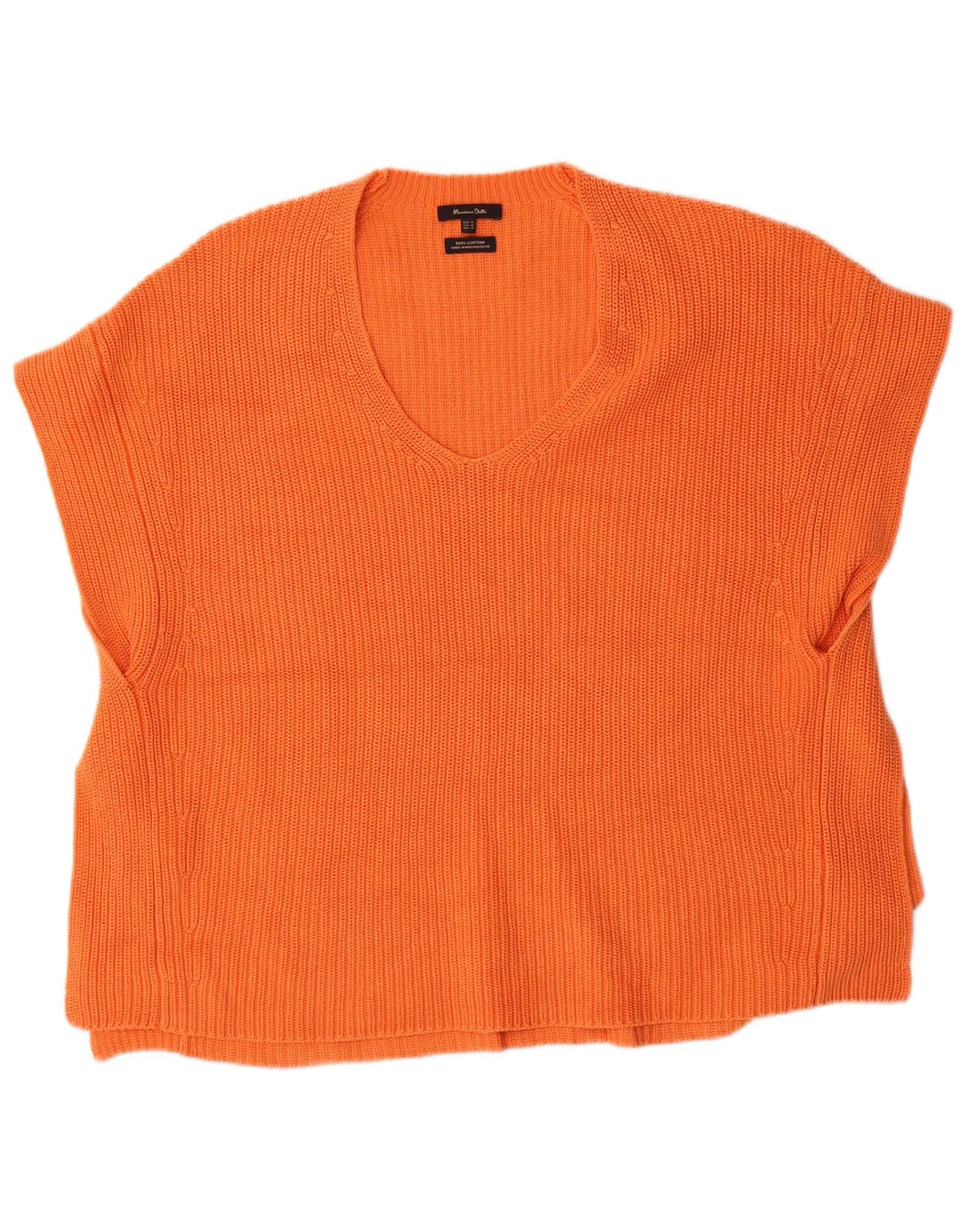 Damski podkoszulek oversize Massimo Dutti UK 14, średni pomarańczowy, bawełniany