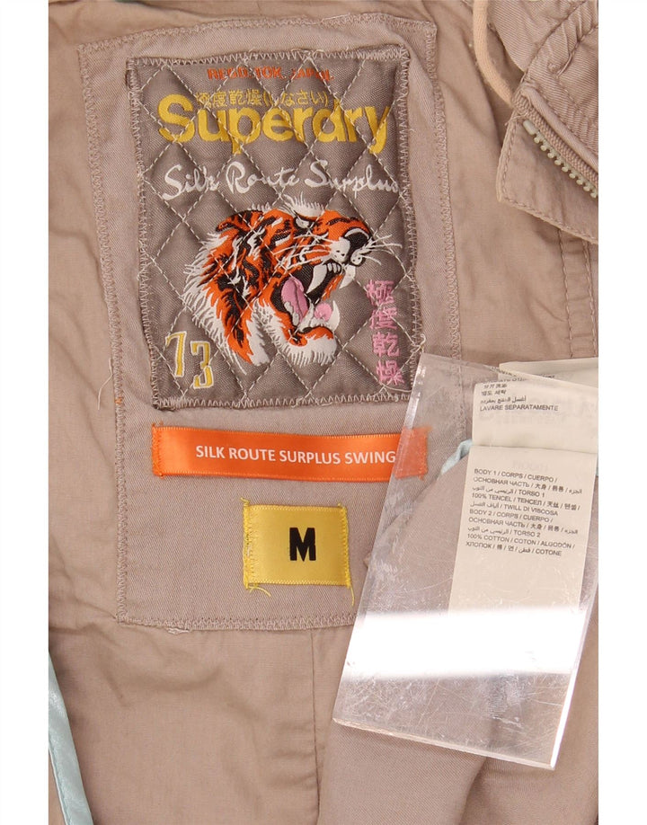 SUPERDRY Girls Hooded Batwing Bomber Jacket 12-13 Years Medium Beige Vintage Superdry and Second-Hand Superdry from Messina Hembry 