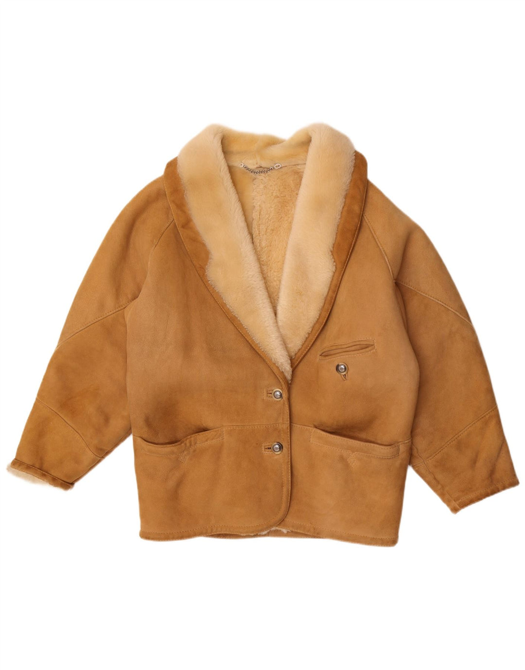 Damska kurtka oversize Conbipel Shearling IT 42 Średni brąz
