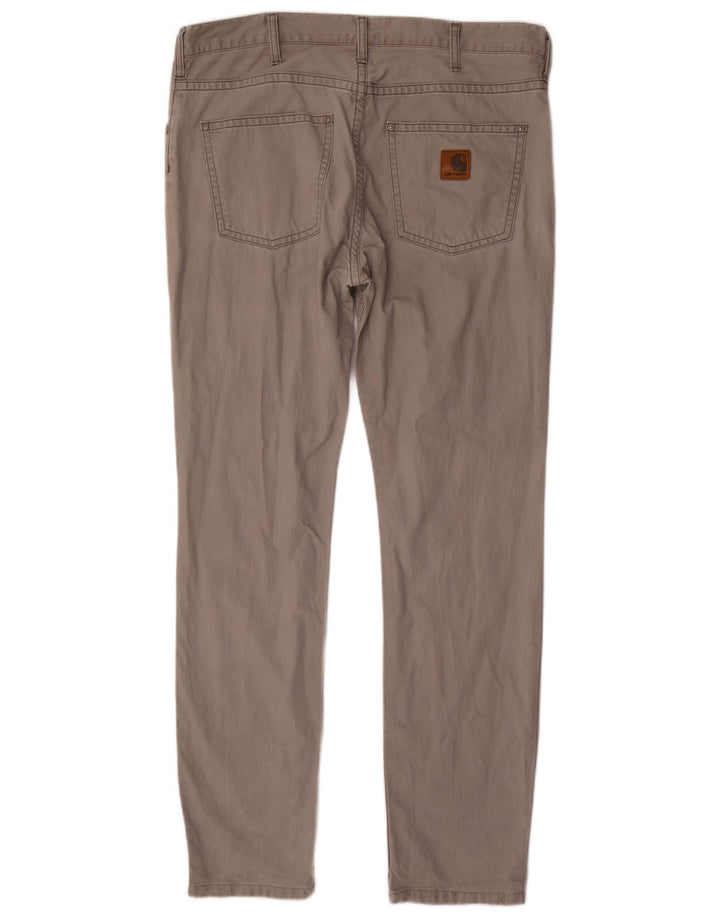 Męskie spodnie typu slim casual CARHARTT W36 L34 Szara bawełna
