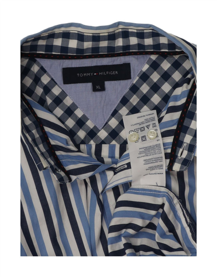 Koszula męska TOMMY HILFIGER XL, bawełniana w niebieskie paski