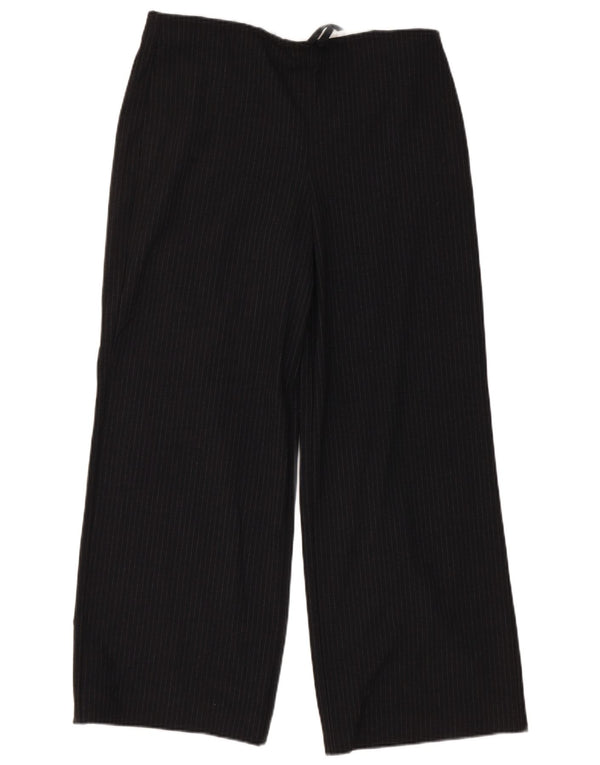 Damskie spodnie z szerokimi nogawkami Zara XS W25 L28 Szary poliester w paski