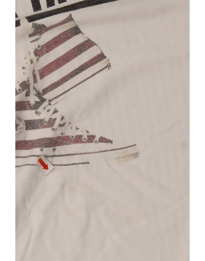 Męska koszulka Converse Chuck Taylor z grafiką, średnia, biała bawełna