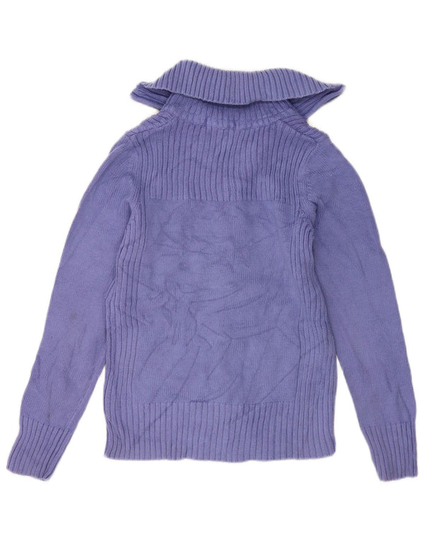 Marks & Spencer Damski sweter rozpinany UK 12, średni fiolet, bawełna