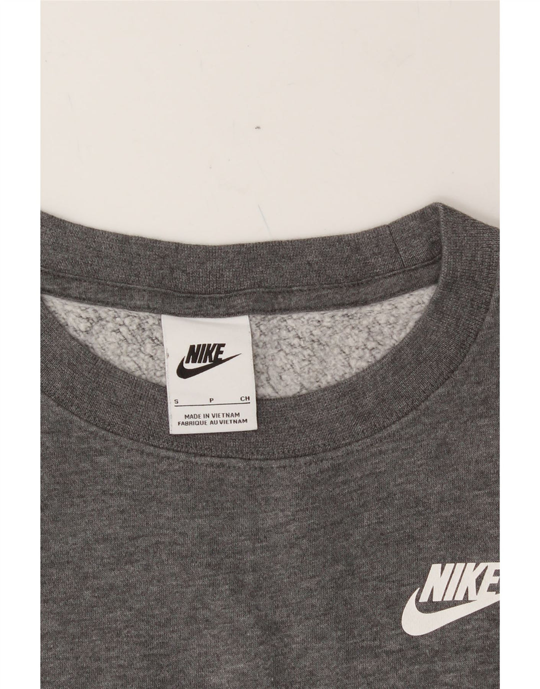 NIKE Womens Sweatshirt Jumper UK 10 Small Grey Cotton Vintage Nike and Second-Hand Nike from Messina Hembry 