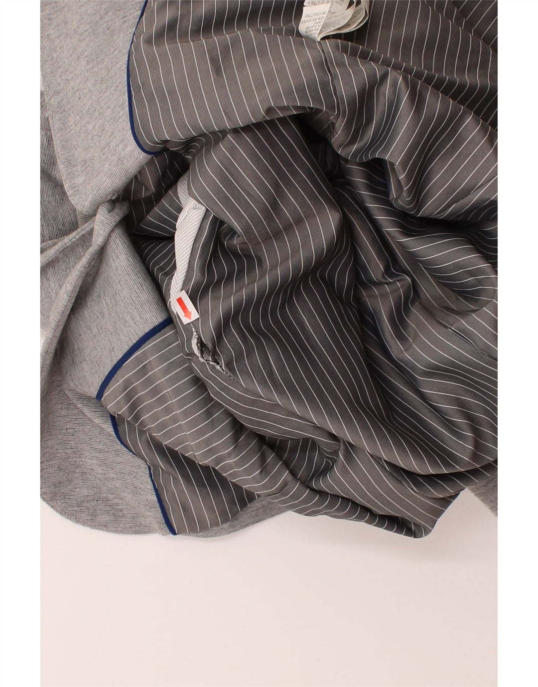 VINTAGE Womens 1 Button Blazer Jacket UK 14 Medium Grey Polyester Vintage Vintage and Second-Hand Vintage from Messina Hembry 