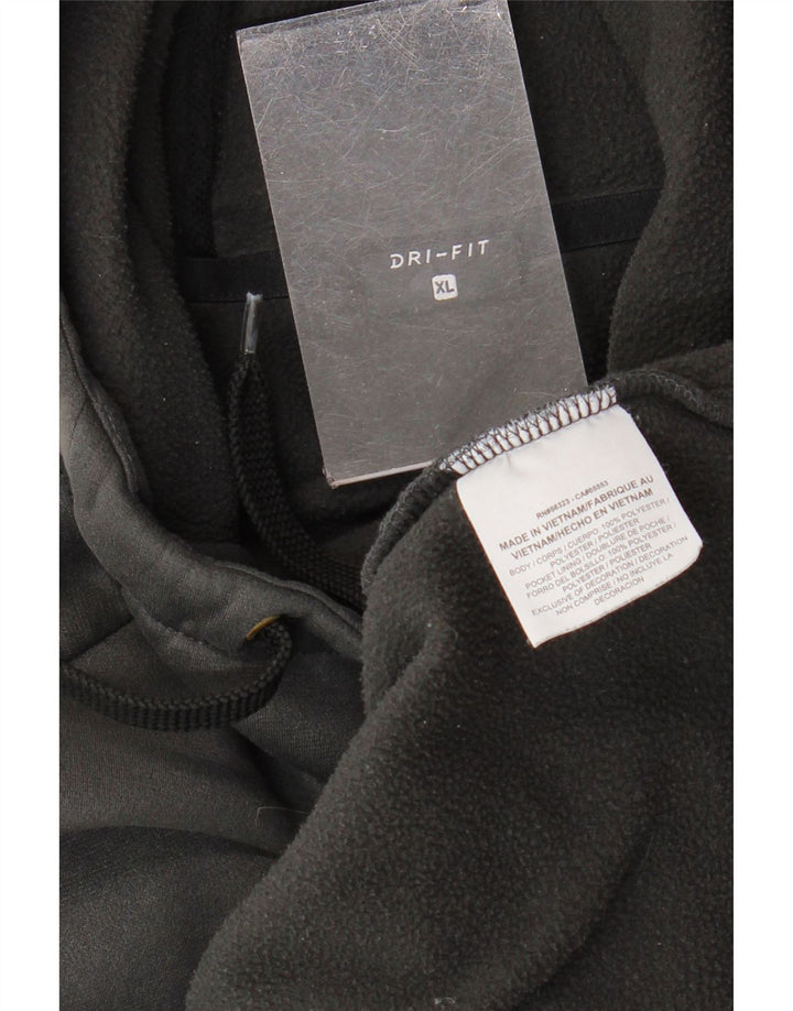 Męski sweter z kapturem NIKE Dri Fit z grafiką XL, szary poliester