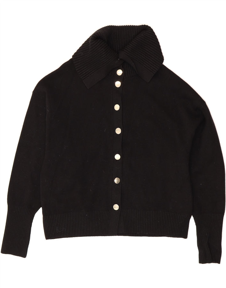ZARA Womens Oversized Cardigan Sweater UK 16 Large Black Viscose Vintage Zara and Second-Hand Zara from Messina Hembry 
