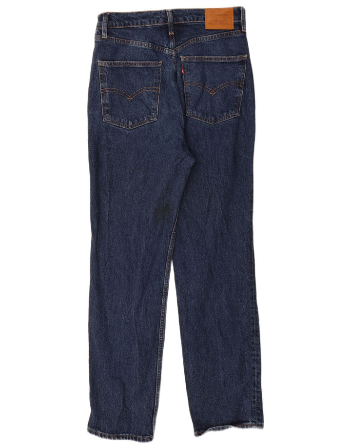 Damskie jeansy Levi's z wysokim stanem, wąskie i proste W28 L29, niebieska bawełna