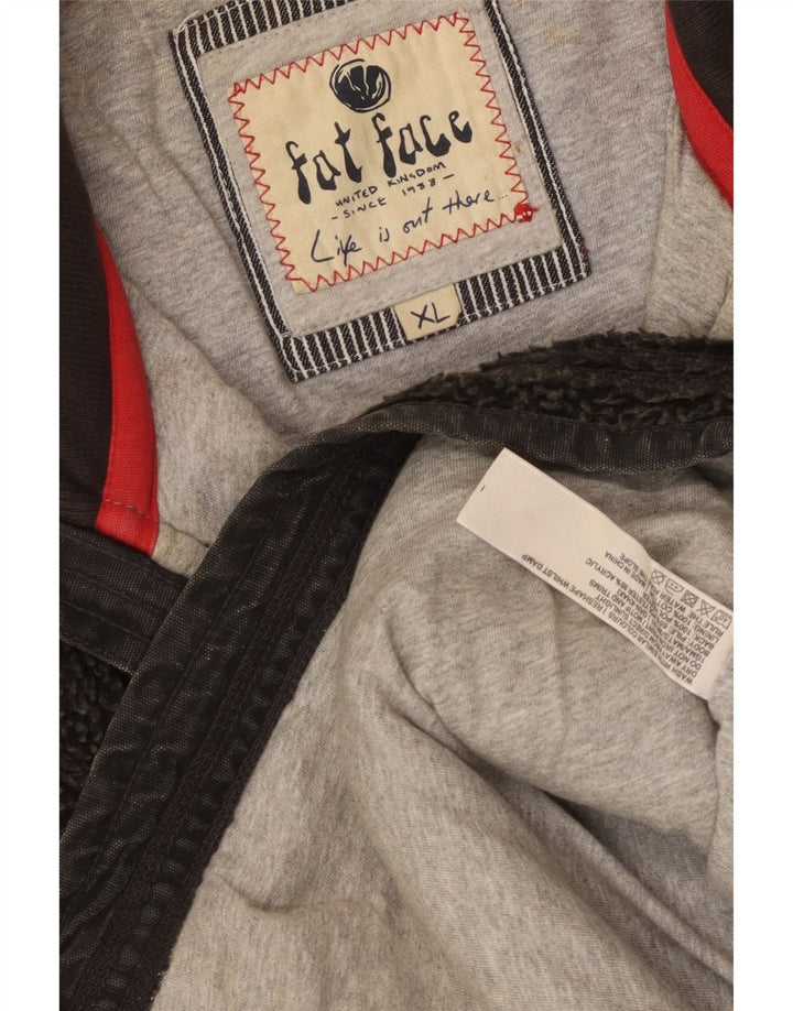 Męska kurtka polarowa Fat Face UK 42 XL, czarna, poliester