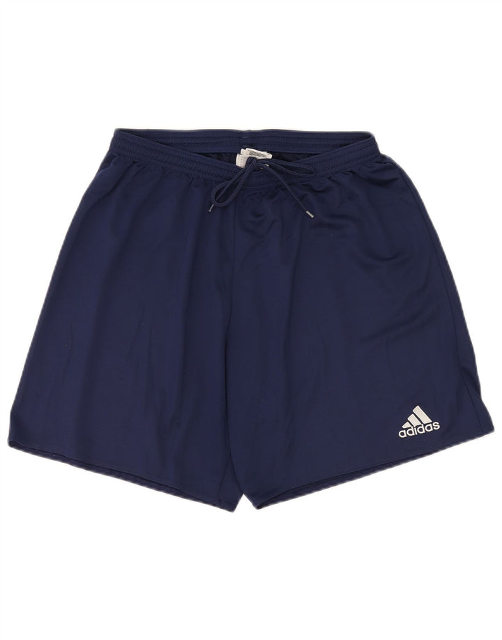 ADIDAS Mens Climalite Sport Shorts Large  Navy Blue Polyester