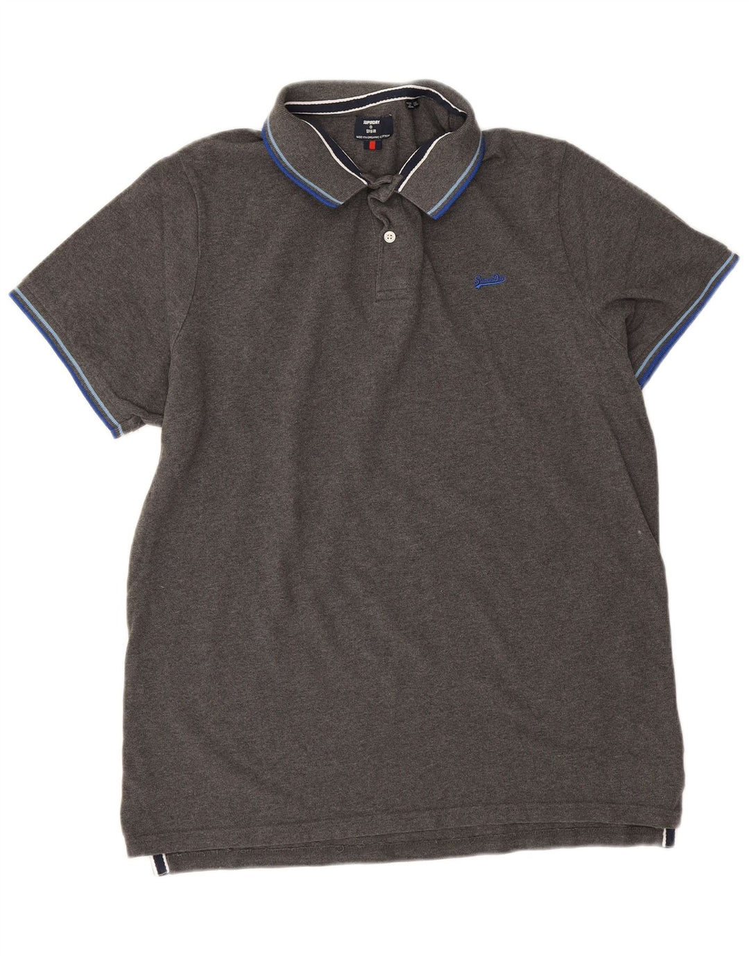 Męska koszulka polo Superdry 2XL, szara, bawełniana
