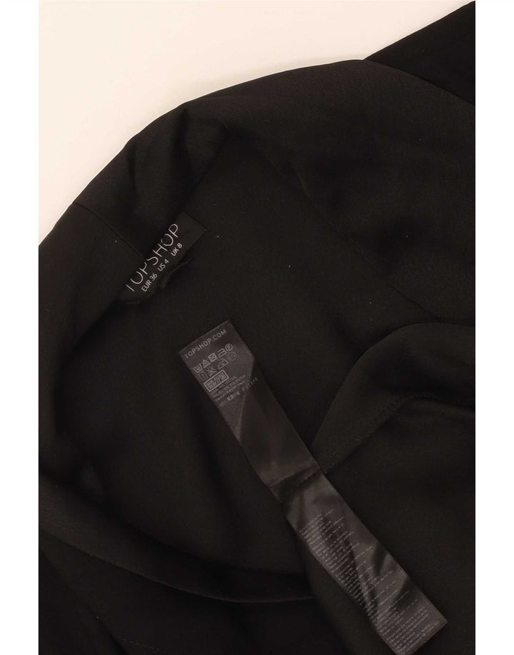 Damska sukienka kopertowa Topshop UK 8, mała, czarna, z poliestru