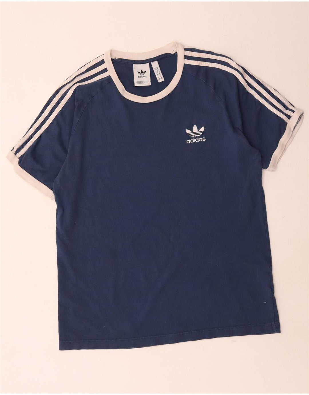 Adidas Męski T-Shirt Top Średni Granatowy Bawełniany